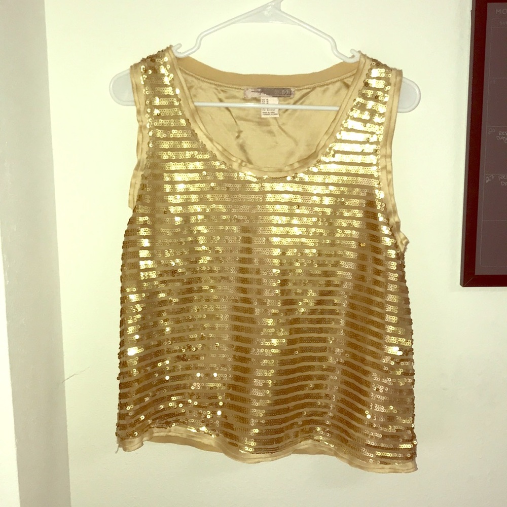 Golden sequin blouse
